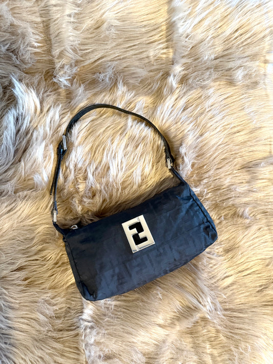 Fendi Zucca Canvas Shoulder Bag